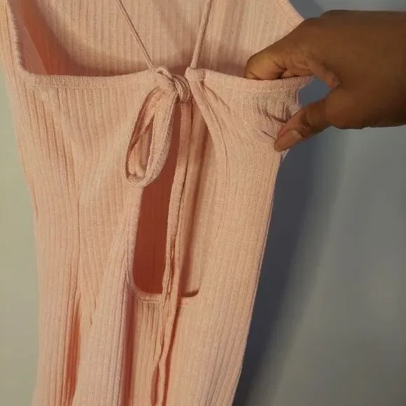 Solid Crisscross Cami Lounge Dress - Picture 9 of 10